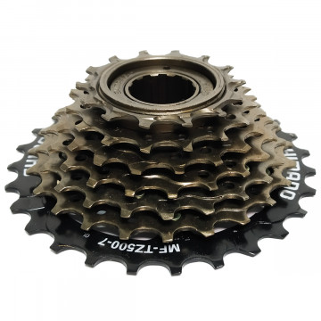 Трещотка 7 скоростей Shimano MF-TZ500-7, 14-28t, коричневый