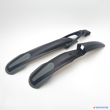 Крылья комплект S-WORDS XH-B218, быстросъем., полипропилен, чёрно-серый
